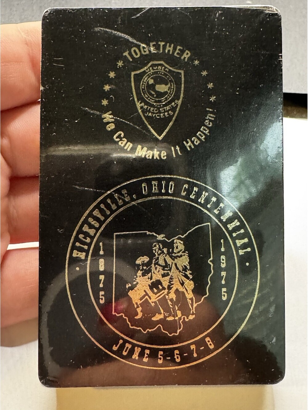 Vintage 1975 Hicksville Ohio Centennial Souvenir Playing Cards - Sealed